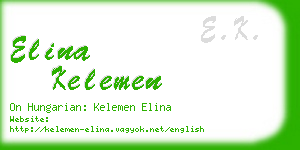 elina kelemen business card